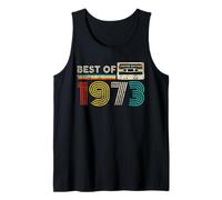 Best Of 1973 Classic Birthday 1973 Cassette Tape Vintage Camiseta sin Mangas