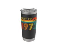 Best Of 1973 Retro Men Women Birthday Year Old 1973 Vintage Vaso térmico de acero inoxidable de doble pared