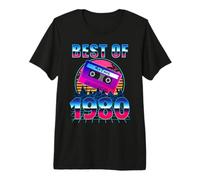 Best of 1980 46 Years Old Cassette Tape 80s 46th Birthday Camiseta Premium