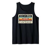 Best of 1983 Classic 1983 Birthday Cassette Tape Vintage Camiseta sin Mangas