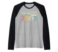 Best of 2003 23rd Birthday 23 Years Old Men Women Vintage Camiseta Manga Raglan