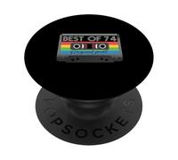 Best of 74s Years 74s Party Retro Cassette PopSockets PopGrip Adhesivo