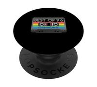 Best of 96s Years 96s Party Retro Cassette PopSockets PopGrip Adhesivo