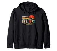 Best Of Est 1972 Limited Edition Vintage Year 1972 Birthday Sudadera con Capucha