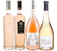 Best of Provence - Lot de 4 bouteilles - Berne : Château/Terre - Esclans : Rock Angel/Les Clans - Côtes de Provence Rosé 2021 (4 * 75cl)