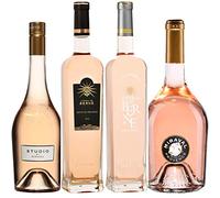 Best of Provence - Lot de 4 bouteilles - Berne : Château/Terre - Miraval : Studio/Jolie-Pitt - Côtes de Provence Rosé 2021 (4 * 75cl)