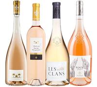 Best of Provence - Lot de 4 bouteilles - Château Sainte Marguerite : Symphonie/Cru Classé - Esclans : Les Clans/Rock Angel - Côtes de Provence Rosé 2021 (4 * 75cl)