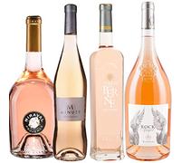 Best of Provence - Lot de 4 bouteilles - M de Minuty - Miraval Jolie-Pitt - Terre de Berne - Esclans Rock Angel - Côtes de Provence Rosé 2021 (4 * 75cl)