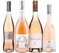 Best of Provence - Lot de 4 bouteilles - Minuty : M/Rose et or - Esclans : Rock Angel/Whispering Angel - Côtes de Provence Rosé 2021 (4 * 75cl)