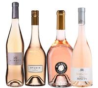 Best of Provence - Lot de 4 bouteilles - Minuty : M/Rose et or - Miraval : Studio/Jolie-Pitt - Côtes de Provence Rosé 2021 (4 * 75cl)