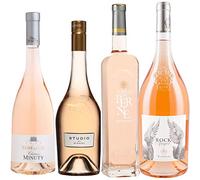 Best of Provence - Lot de 4 bouteilles - Minuty Rose et Or - Studio de Miraval - Terre de Berne - Esclans Rock Angel - Côtes de Provence Rosé 2021 (4 * 75cl)