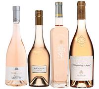 Best of Provence - Lot de 4 bouteilles - Minuty Rose et Or - Studio de Miraval - Terre de Berne - Esclans Whispering Angel - Côtes de Provence Rosé 2021 (4 * 75cl)