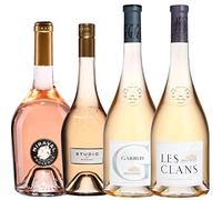 Best of Provence - Lot de 4 bouteilles - Miraval : Studio/Jolie-Pitt - Esclans : Garrus/Les Clans - Côtes de Provence Rosé 2021 (4 * 75cl)