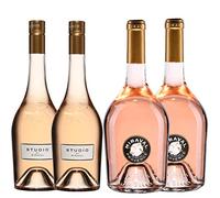 Best of Provence - Lot de 4 bouteilles - Studio de Miraval*2 / Miraval Jolie-Pitt*2 - Côtes de Provence Rosé 2021 (4 * 75cl)