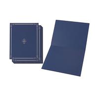Best Paper Greetings Soporte para certificados (paquete de 12, A4, azul/plateado), diseño elegante, papel pesado, se adapta a documentos A4