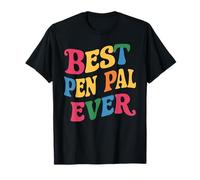 Best Pen PAL Ever Cute Retro Colorful Lettering Design Camiseta