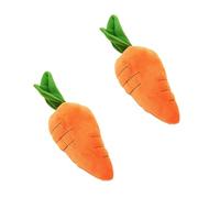 Best Pet Supplies - 2 juguetes arrugados para perros de razas pequeñas, medianas y grandes, linda zanahoria con chirriador suave, juguete de peluche para mascotas con sonido, resistente a las