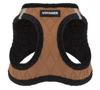 Best Pet Supplies - Arnés de felpa para perro Voyager Step-In - felpa suave, arnés de chaleco para perros pequeños y medianos - felpa beige, M (pecho: 16 - 18 pulgadas)