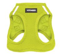 Best Pet Supplies - Arnés de Malla para Todas Las Estaciones, Reflectante, para Perros pequeños/medianos y Gatos, Evita tirones, fijación Segura con Velcro, grilletes Dobles, Verde Lima, XS