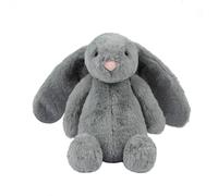 Best Pet Supplies Interactive Bunny Buddy Dog Toy with Crinkle and Squeaky Enrichment for Small and Medium Breed Puppies or Dogs, Cute and Plush - Bunny (Gray)