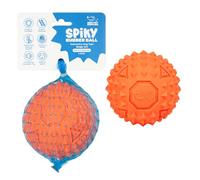 Best Pet Supplies Juguete chirriante de Goma para Perros, Juguete Ideal para masticadores, Perros pequeños, medianos y Grandes y Amantes de la búsqueda, Naranja, Grande de 3.5 Pulgadas