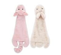 Best Pet Supplies, Juguetes chillones 2 en 1 con Tela Suave y Resistente para Perros pequeños, medianos y Grandes, sin Relleno, para Jugar en Interiores, Cabe una Botella de plástico, Liebre y Cerdo,