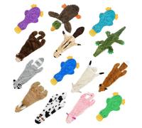 Best Pet Supplies Juguetes chirriantes 2 en 1 para Perros con Tela Suave y Duradera, sostiene una Botella de plástico, Mediano, (Liebre, Vaca, león, Mono, Ardilla)