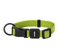 Best Pet Supplies Reflective Dog Collar with Adjustable Length, Heavy-Duty Buckle, and Strong Leash D-Ring, Training, Walking, Jogging Accessory for Small, Medium, and Large Breeds - Lime Green, L
