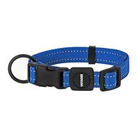 Best Pet Supplies Reflective Dog Collar with Adjustable Length, Heavy-Duty Buckle, and Strong Leash D-Ring, Training, Walking, Jogging Accessory for Small, Medium, and Large Breeds - Royal Blue, L