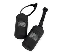 Best Pet Supplies Soporte para bolsas de caca para perro, dispensador reutilizable para viajes, caminar, parque y uso al aire libre, duradero con clip, color negro (paquete de 2)