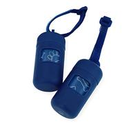 Best Pet Supplies Soporte para bolsas de excremento de perro, dispensador reutilizable para viajes, caminar, parque y uso al aire libre, duradero con clip, color azul rey (paquete de 2)