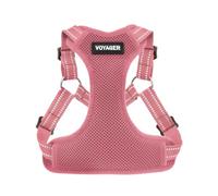 Best Pet Supplies Voyager - Arnés Ajustable para Perro con Rayas Reflectantes, Chaleco Resistente de Cuerpo Completo sin tirones con Anillo en D para Correa, Transpirable, Rosa, Talla XS