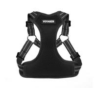 Best Pet Supplies Voyager - Arnés Ajustable para Perro con Rayas Reflectantes para Caminar, Trotar, Resistente, de Cuerpo Completo, sin tirones, con Correa en D, Transpirable para Todo Tipo de Clima,