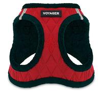 Best Pet Supplies Voyager - Arnés de Felpa para Perros pequeños y medianos - Felpa Suave, arnés de Chaleco para Perros pequeños y medianos (Color Rojo Felpa), Talla XS (Pecho: 13-14.5 Pulgadas)