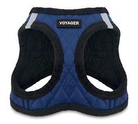 Best Pet Supplies Voyager - Arnés de Felpa para Perros pequeños y medianos, Felpa Suave, arnés de Chaleco para Perros pequeños y medianos (Color Azul Rey, Piel sintética, Talla S, Pecho: 14.5-16