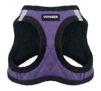 Best Pet Supplies Voyager - Arnés de Felpa para Perros pequeños y medianos, Felpa Suave, arnés de Chaleco para Perros pequeños y medianos, Piel sintética Morado, S (Pecho: 14.5-16 Pulgadas)