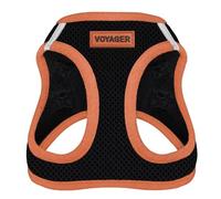 Best Pet Supplies Voyager Step-in Air - Arnés de Malla para Perros, Apto para Todo Tipo de Clima; arnés Tipo Chaleco fácil de Poner, para Perros pequeños y medianos, Borde Naranja, Talla L