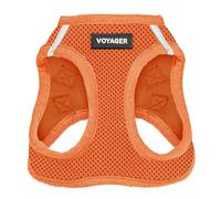 Best Pet Supplies Voyager Step-In Air - Arnés de Malla para Todo Tipo de Clima, Tipo Chaleco y fácil de Poner para Perros pequeños y medianos (Color Naranja), Talla XL