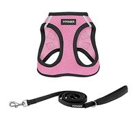 Best Pet Supplies Voyager Step-in Air Arnés de Malla para Todo Tipo de Clima y Correa Reflectante de 1,5 m con Mango de Neopreno, para Perros pequeños, medianos y Grandes, Base Rosa, L