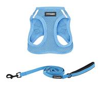 Best Pet Supplies Voyager Step-in Air Arnés de Malla para Todo Tipo de Clima y Correa Reflectante de 1,5 m con Mango de Neopreno, para Perros pequeños, medianos y Grandes, Juego, Azul bebé, L