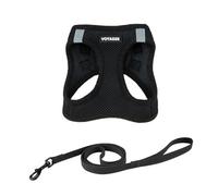 Best Pet Supplies Voyager Step-in Air - Juego de arnés de Correa para Gato, Malla para Todo Tipo de Clima, arnés Tipo Chaleco para Gatos pequeños y Grandes, Color Negro, Talla XXS (Pecho de 12-13.5