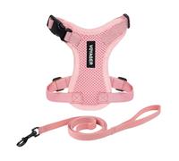 Best Pet Supplies Voyager Step-in Lock - Arnés para Gato y Correa Reflectante para Gatos con Mango de Neopreno, soporta Gatos de Razas pequeñas, Medianas y Grandes, Rosa, Talla XS, 5 pies