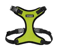 Best Pet Supplies Voyager Step-in Lock - Arnés para mascotas, malla para todo tipo de climas, arnés ajustable para gatos y perros, verde lima/ribete negro, M