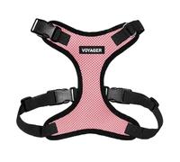 Best Pet Supplies Voyager Step-in Lock Arnés para Mascotas, Malla para Todo Tipo de climas, arnés Ajustable para Gatos y Perros, Rosa/Ribete Negro, S