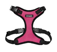 Best Pet Supplies Voyager Step-in Lock Arnés para Mascotas, Malla para Todo Tipo de climas, arnés Ajustable para Gatos y Perros, Fucsia/Ribete Negro, L