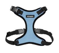 Best Pet Supplies Voyager Step-in Lock - Arnés para Mascotas, Malla para Todo Tipo de climas, arnés Ajustable para Gatos y Perros, Azul (Baby Blue)/Ribete Negro, M
