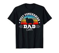 Best Pomeranian Dad Ever Funny Pet Dog Pomchi Pom Lover Camiseta