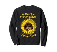 Best Poodle Dog Mom Ever Sunflower Funny Paw Dogs Lovers Sudadera