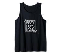 Best Pops Ever Día del Padre Grandad Papa Dad Grandpa Camiseta sin Mangas
