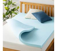 Best Price Mattress - Cubrecolchón de Espuma viscoelástica de Gel con ventilación de 5 cm, tamaño Doble, Color Azul